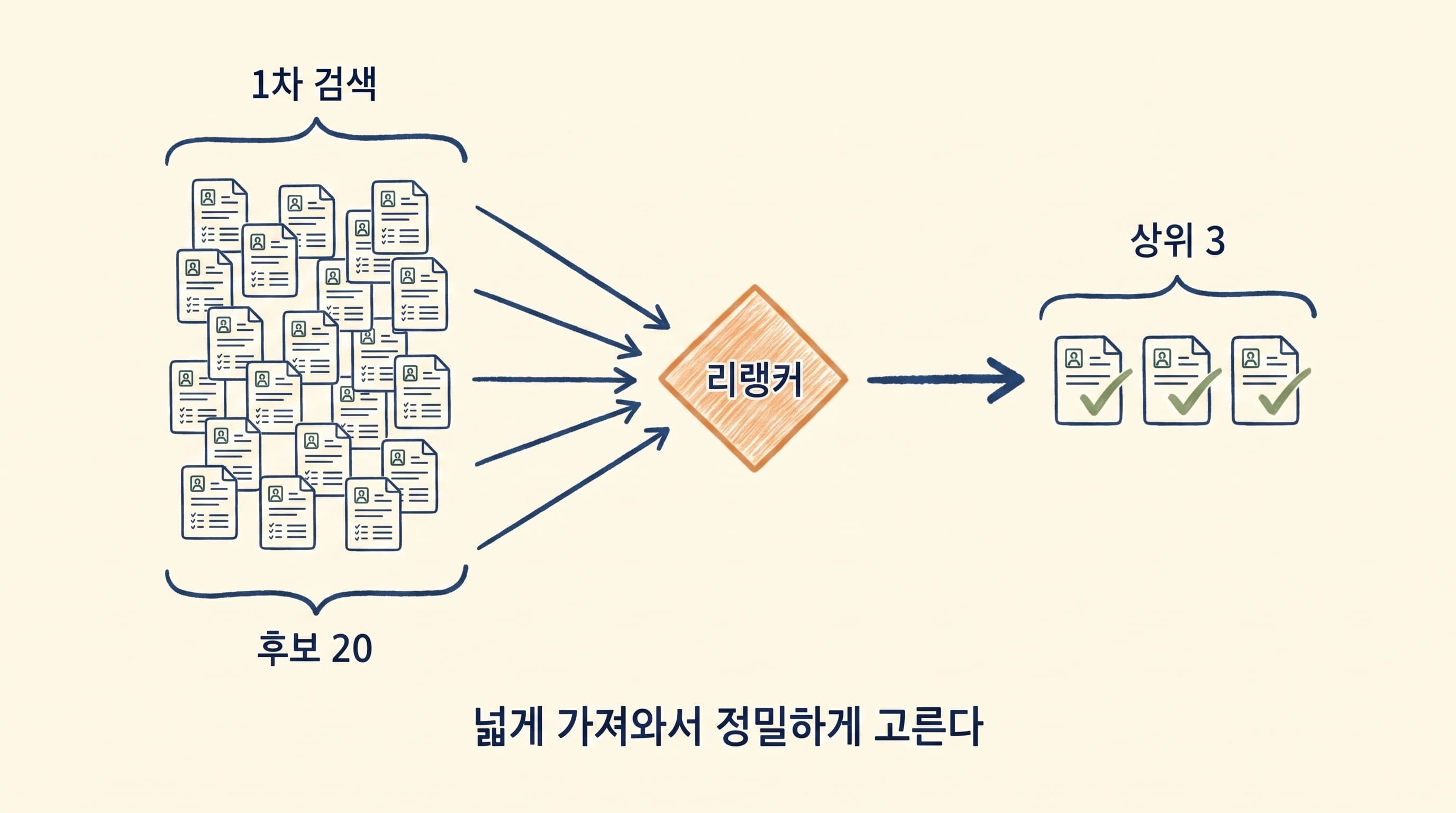 리랭커 재정렬 도해